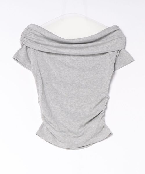 H.TOKYO(エイチトウキョウ)の「ドレープオフショルダートップス(Tシャツ/カットソー・レディース・ホワイト/ブラック/グレー・FREE)」の6枚目の写真