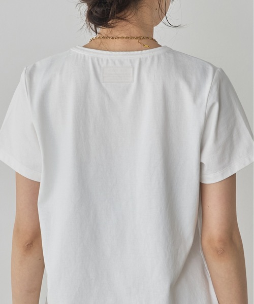 hunch(ハンチ)の「USAコットン ベーシック Tシャツ(Tシャツ/カットソー・レディース・レッド/カーキ/ブラック/ネイビー/オフホワイト・FREE)」の21枚目の写真