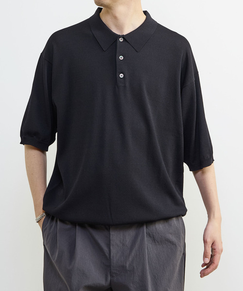 [MASTER FRAME] High Twist Knit Polo Shirt