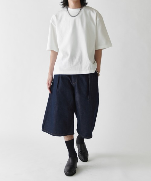 Lui's(ルイス)の「13.5オンスバルーンデニムショーツ(デニムパンツ・メンズ・インディゴブルー/ブラック・S/M/L)」の9枚目の写真