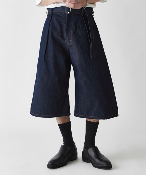 Lui's(ルイス)の「13.5オンスバルーンデニムショーツ(デニムパンツ・メンズ・インディゴブルー/ブラック・S/M/L)」の12枚目の写真