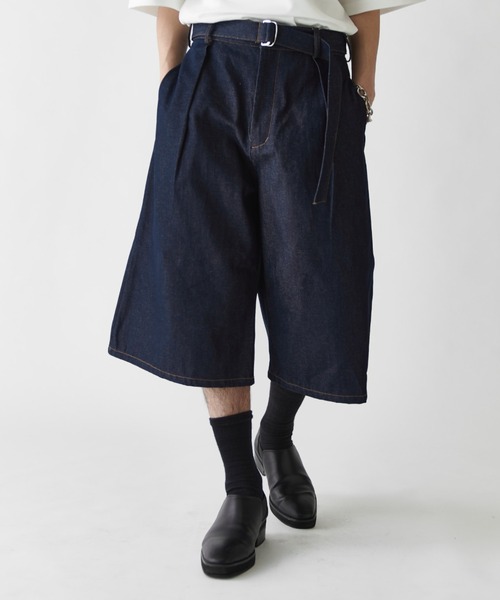 Lui's(ルイス)の「13.5オンスバルーンデニムショーツ(デニムパンツ・メンズ・インディゴブルー/ブラック・S/M/L)」の11枚目の写真