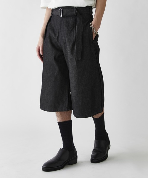 Lui's(ルイス)の「13.5オンスバルーンデニムショーツ(デニムパンツ・メンズ・インディゴブルー/ブラック・S/M/L)」の4枚目の写真