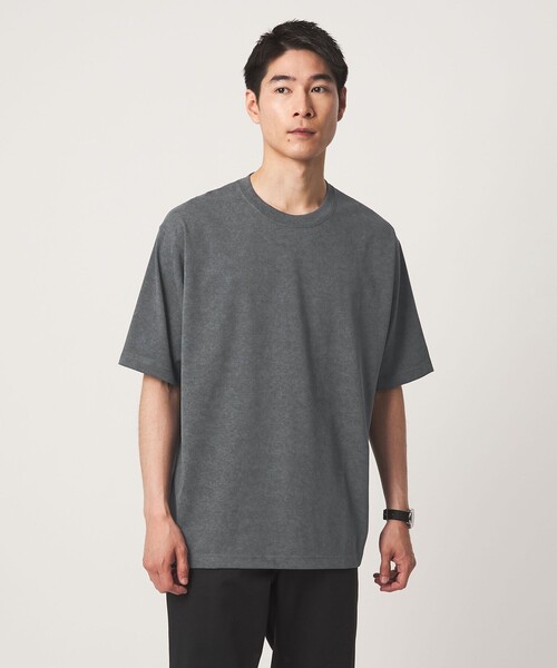 green label relaxing(グリーンレーベルリラクシング)の「【WEB限定】スノーフェード 半袖 クルーネック Tシャツ -吸水速乾-(Tシャツ/カットソー・メンズ・ブラック/ターコイズブルー系/ナチュラル・XL/S/L/M)」の2枚目の写真