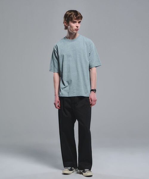 green label relaxing(グリーンレーベルリラクシング)の「【WEB限定】スノーフェード 半袖 クルーネック Tシャツ -吸水速乾-(Tシャツ/カットソー・メンズ・ブラック/ターコイズブルー系/ナチュラル・XL/S/L/M)」の4枚目の写真
