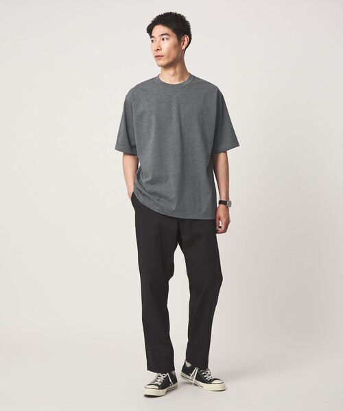 green label relaxing(グリーンレーベルリラクシング)の「【WEB限定】スノーフェード 半袖 クルーネック Tシャツ -吸水速乾-(Tシャツ/カットソー・メンズ・ブラック/ターコイズブルー系/ナチュラル・XL/S/L/M)」の5枚目の写真