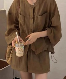 シャツ+ショートパンツサマースーツ
