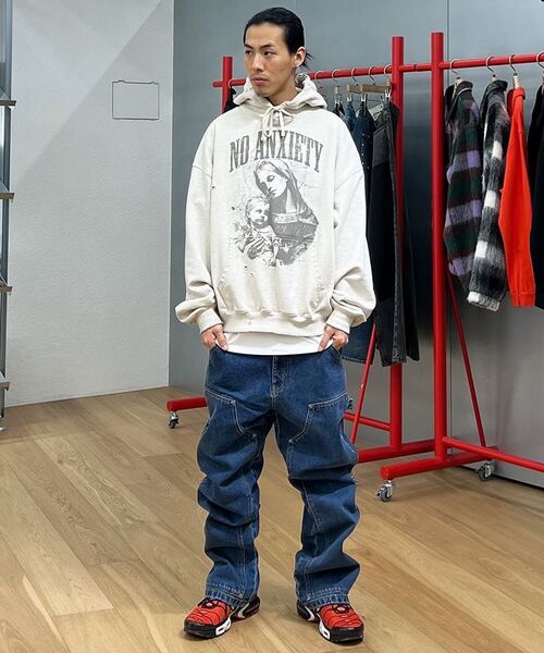 EXTRAORDINARY(エクストラオーディナリー)の「NO ANXIETY WASHED HOODIE OATMEAL(パーカー・メンズ・その他・LARGE/X-LARGE)」の3枚目の写真