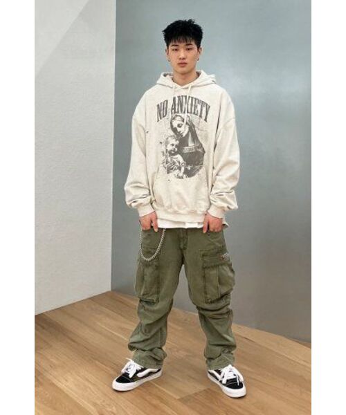 EXTRAORDINARY(エクストラオーディナリー)の「NO ANXIETY WASHED HOODIE OATMEAL(パーカー・メンズ・その他・LARGE/X-LARGE)」の11枚目の写真