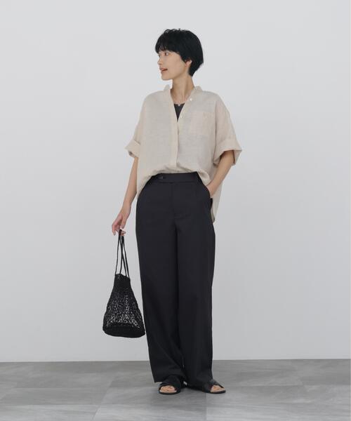 human woman(ヒューマンウーマン)の「◆【名品 / UVカット / ウォッシャブル】クールマックスストレートパンツ(その他パンツ・レディース・カーキ/ホワイト系その他/ブラック・MEDIUM/SMALL/LARGE)」の10枚目の写真