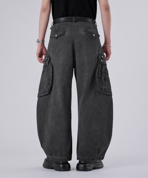 狐独（コドク）の「ダブルポケットカコウカーブデニムパンツ（デニムパンツ・メンズ・ブラック・LARGE/MEDIUM/SMALL）」の5枚目の写真
