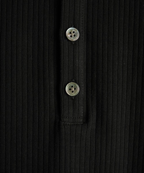 CONZ(コンズ)の「rib henry long tee(Tシャツ/カットソー・メンズ・ライトグレー/ネイビー/ダークグレー/ブラック・1/3/2)」の7枚目の写真