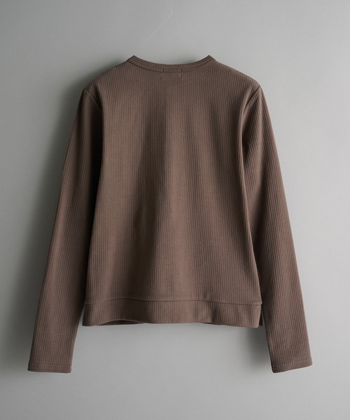 CONZ(コンズ)の「rib henry long tee(Tシャツ/カットソー・メンズ・ライトグレー/ネイビー/ダークグレー/ブラック・1/3/2)」の20枚目の写真