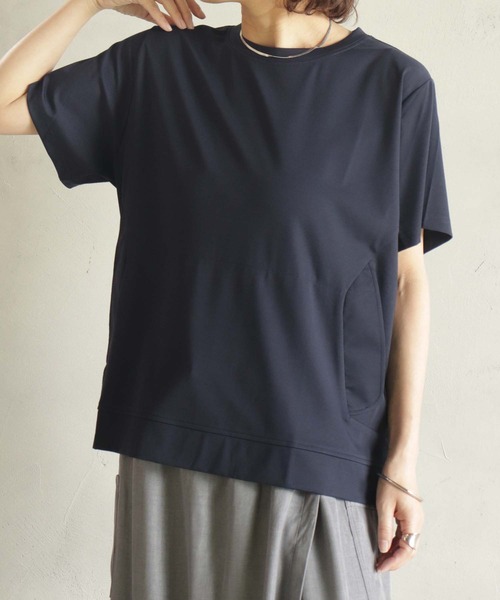 BITTOKO（ビットコ）の「バックシャーリングTシャツ（Tシャツ/カットソー・レディース・ブラック/ネイビー・FREE）」の6枚目の写真