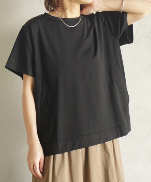 BITTOKO（ビットコ）の「バックシャーリングTシャツ（Tシャツ/カットソー・レディース・ブラック/ネイビー・FREE）」の21枚目の写真
