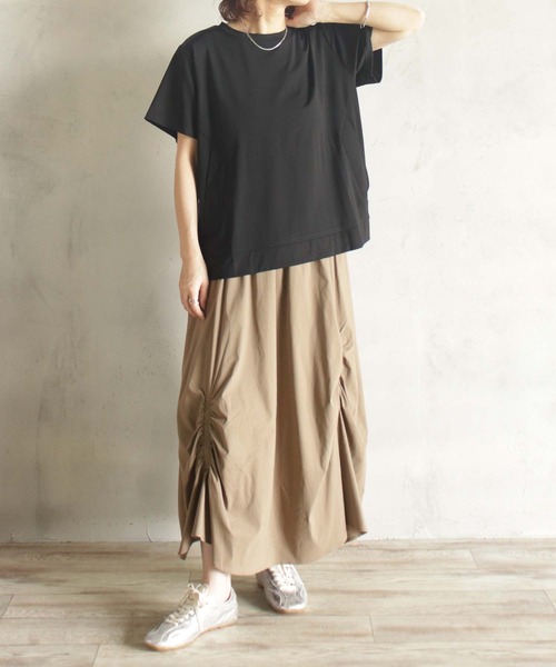 BITTOKO（ビットコ）の「バックシャーリングTシャツ（Tシャツ/カットソー・レディース・ブラック/ネイビー・FREE）」の22枚目の写真