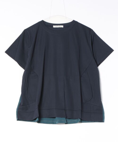 BITTOKO（ビットコ）の「バックシャーリングTシャツ（Tシャツ/カットソー・レディース・ブラック/ネイビー・FREE）」の4枚目の写真
