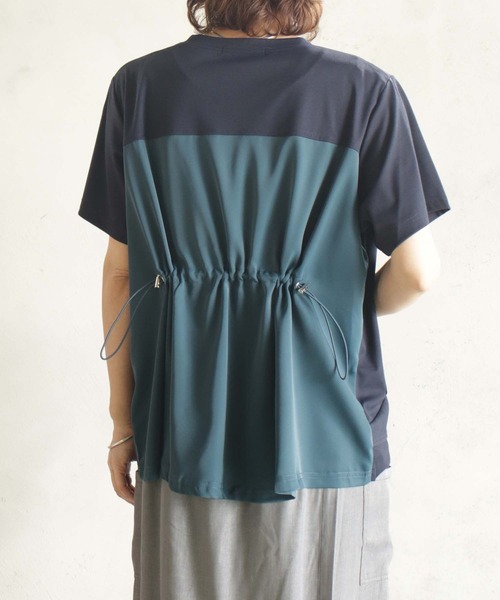BITTOKO（ビットコ）の「バックシャーリングTシャツ（Tシャツ/カットソー・レディース・ブラック/ネイビー・FREE）」の13枚目の写真