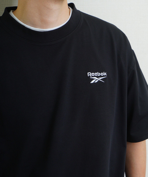 Reebok(リーボック)の「Reebok リーボック UVカット 接触冷感 ワンポイント ロゴT 半袖Tシャツ(Tシャツ/カットソー・メンズ・ホワイト/ネイビー系/ブラック・X-LARGE/MEDIUM/LARGE)」の2枚目の写真