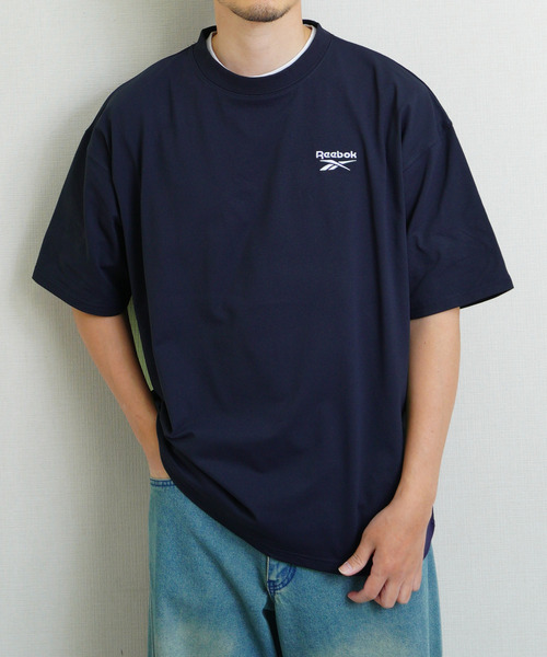 Reebok(リーボック)の「Reebok リーボック UVカット 接触冷感 ワンポイント ロゴT 半袖Tシャツ(Tシャツ/カットソー・メンズ・ホワイト/ネイビー系/ブラック・X-LARGE/MEDIUM/LARGE)」の12枚目の写真