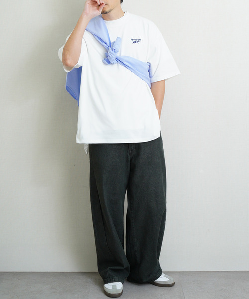 Reebok(リーボック)の「Reebok リーボック UVカット 接触冷感 ワンポイント ロゴT 半袖Tシャツ(Tシャツ/カットソー・メンズ・ホワイト/ネイビー系/ブラック・X-LARGE/MEDIUM/LARGE)」の6枚目の写真