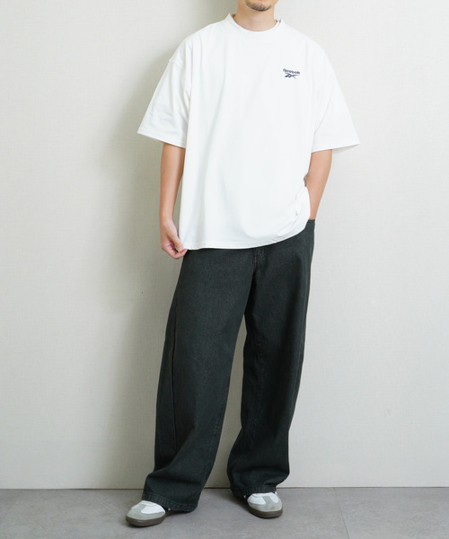 Reebok(リーボック)の「Reebok リーボック UVカット 接触冷感 ワンポイント ロゴT 半袖Tシャツ(Tシャツ/カットソー・メンズ・ホワイト/ネイビー系/ブラック・X-LARGE/MEDIUM/LARGE)」の4枚目の写真