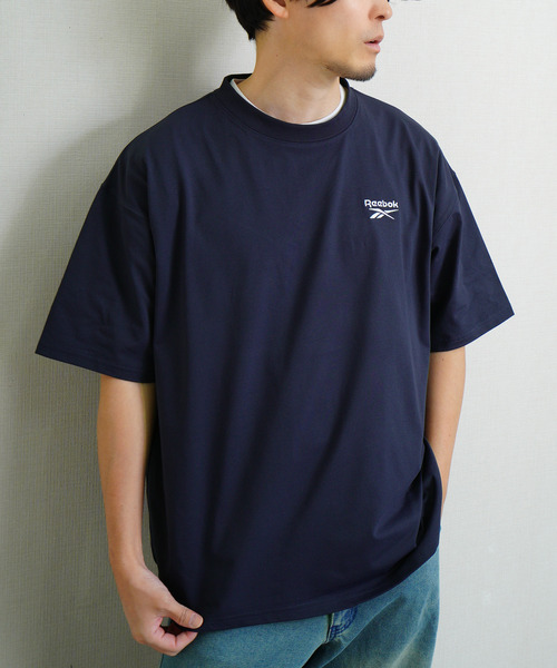 Reebok(リーボック)の「Reebok リーボック UVカット 接触冷感 ワンポイント ロゴT 半袖Tシャツ(Tシャツ/カットソー・メンズ・ホワイト/ネイビー系/ブラック・X-LARGE/MEDIUM/LARGE)」の14枚目の写真