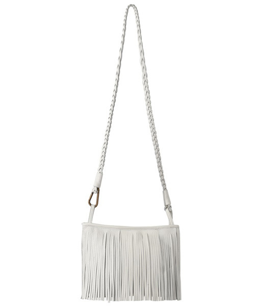 STYLE DELI（スタイルデリ）の「本革2WAYフリンジバッグ（ショルダーバッグ・レディース・ゴールド/シルバー/ブラック/アイボリー/ホワイト・FREE）」の3枚目の写真