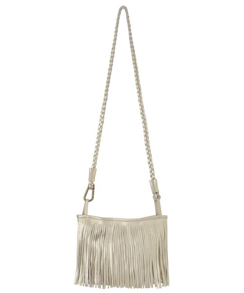 STYLE DELI（スタイルデリ）の「本革2WAYフリンジバッグ（ショルダーバッグ・レディース・ゴールド/シルバー/ブラック/アイボリー/ホワイト・FREE）」の5枚目の写真