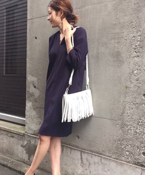 STYLE DELI（スタイルデリ）の「本革2WAYフリンジバッグ（ショルダーバッグ・レディース・ゴールド/シルバー/ブラック/アイボリー/ホワイト・FREE）」の6枚目の写真