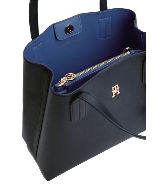TOMMY HILFIGER(トミーヒルフィガー)の「アイコンミニサッチェルバッグ(ハンドバッグ・レディース・ネイビー・FREE)」の4枚目の写真