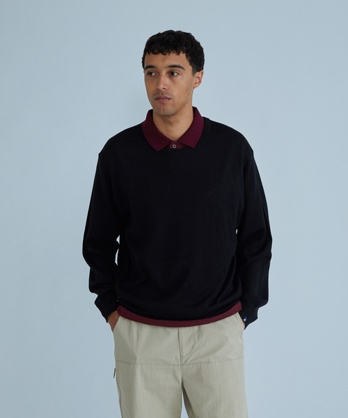 SILAS(サイラス)の「USUAL JUMPER(ニット/セーター・メンズ・ブラック/ネイビー・M/L)」の3枚目の写真