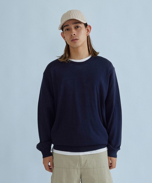SILAS(サイラス)の「USUAL JUMPER(ニット/セーター・メンズ・ブラック/ネイビー・M/L)」の7枚目の写真