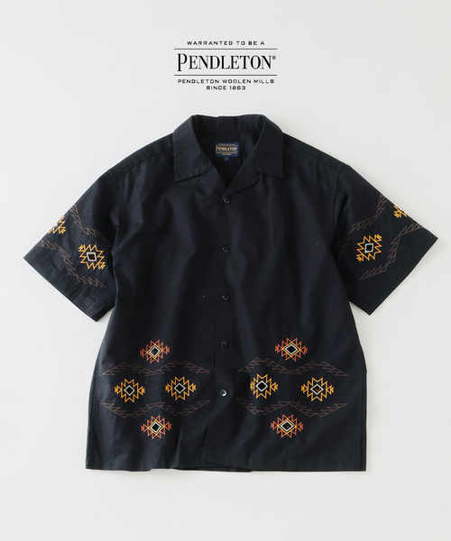 PENDLETON（ペンドルトン）の「PENDLETON / ペンドルトン 別注 ”カットワーク” 刺繍 オープンカラーシャツ（シャツ/ブラウス・メンズ・ライトグレー/ブラック・MEDIUM/LARGE）」の5枚目の写真
