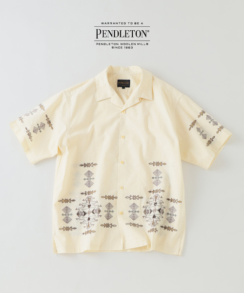 PENDLETON（ペンドルトン）の「PENDLETON / ペンドルトン 別注 ”カットワーク” 刺繍 オープンカラーシャツ（シャツ/ブラウス・メンズ・ライトグレー/ブラック・MEDIUM/LARGE）」の6枚目の写真
