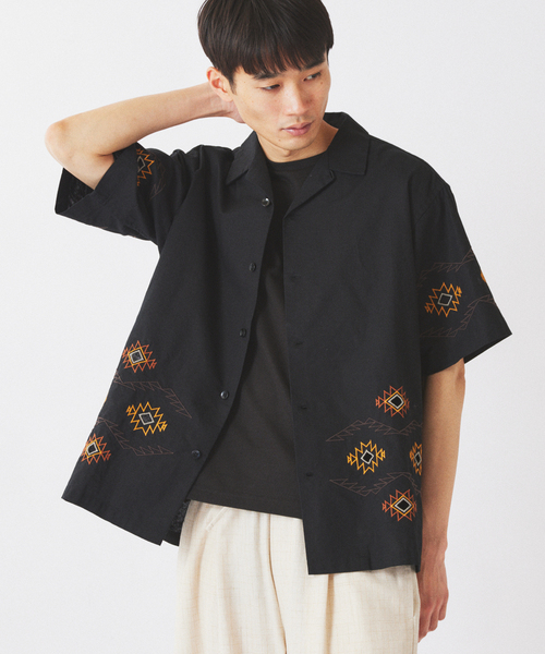 PENDLETON（ペンドルトン）の「PENDLETON / ペンドルトン 別注 ”カットワーク” 刺繍 オープンカラーシャツ（シャツ/ブラウス・メンズ・ライトグレー/ブラック・MEDIUM/LARGE）」の13枚目の写真