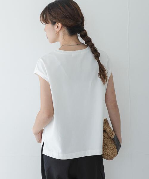URBAN RESEARCH Sonny Label(アーバンリサーチサニーレーベル)の「『UR TECH ひやサラクール』フレンチスリーブプルオーバー(Tシャツ/カットソー・レディース・オフホワイト/レッド/ブルー系その他/ブラック・FREE)」の16枚目の写真