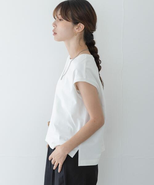 URBAN RESEARCH Sonny Label(アーバンリサーチサニーレーベル)の「『UR TECH ひやサラクール』フレンチスリーブプルオーバー(Tシャツ/カットソー・レディース・オフホワイト/レッド/ブルー系その他/ブラック・FREE)」の17枚目の写真