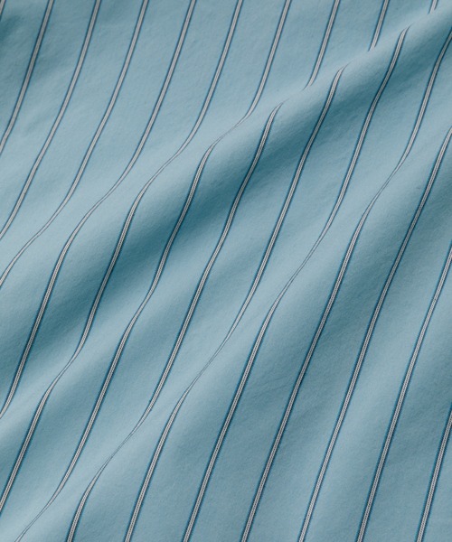 beautiful people（ビューティフルピープル）の「stretch stripe big QOL tag shirts（シャツ/ブラウス・レディース・ブルーグレー/オリーブ・38）」の3枚目の写真