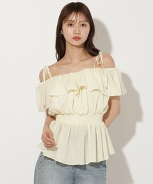 オフショルダー」に該当するシャツ/ブラウス（イエロー/黄色系