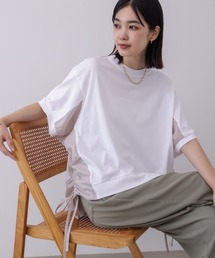 異素材コンビギャザープルオーバー
