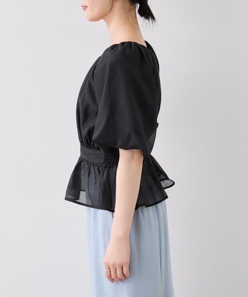 VIS(ビス)の「【夏トク価格】ドットアソート2WAYオフショルペプラムブラウス(シャツ/ブラウス・レディース・ブラック/ベージュ系その他/ピンク/ホワイト系その他・FREE)」の14枚目の写真