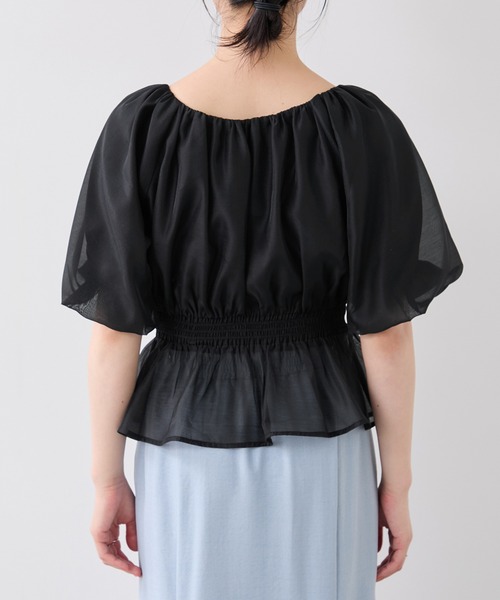 VIS(ビス)の「【夏トク価格】ドットアソート2WAYオフショルペプラムブラウス(シャツ/ブラウス・レディース・ブラック/ベージュ系その他/ピンク/ホワイト系その他・FREE)」の13枚目の写真