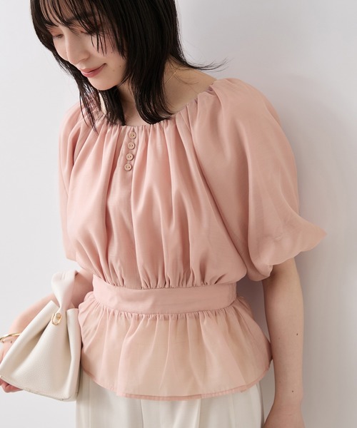 VIS(ビス)の「【夏トク価格】ドットアソート2WAYオフショルペプラムブラウス(シャツ/ブラウス・レディース・ブラック/ベージュ系その他/ピンク/ホワイト系その他・FREE)」の22枚目の写真