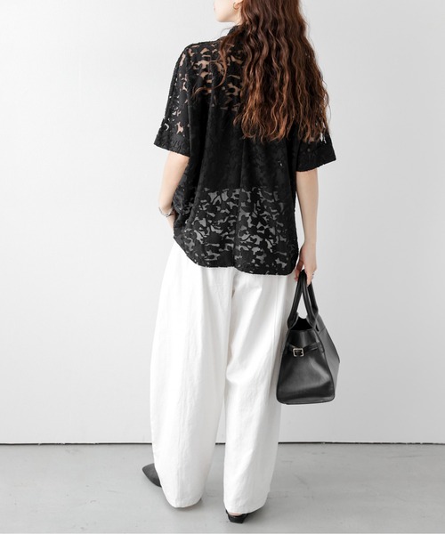 AMELY（エミリー）の「フラワーシアーダブルジャケット（その他アウター・レディース・ホワイト/ブラック・フリー）」の9枚目の写真