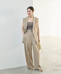 エディター東原妙子 × Demi-Luxe BEAMS / ウォッシャブルウール バレルパンツ