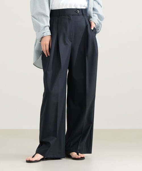 Demi-Luxe BEAMS(デミルクス ビームス)の「エディター東原妙子 × Demi-Luxe BEAMS / ウォッシャブルウール バレルパンツ(その他パンツ・レディース・ネイビー/グレー系その他/ベージュ系その他・38/36)」の9枚目の写真