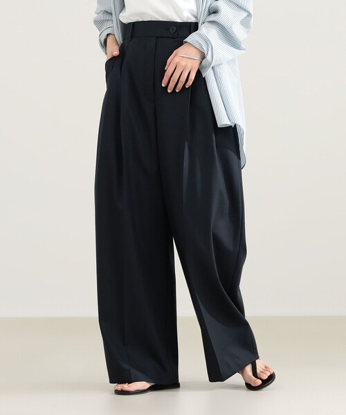 Demi-Luxe BEAMS(デミルクス ビームス)の「エディター東原妙子 × Demi-Luxe BEAMS / ウォッシャブルウール バレルパンツ(その他パンツ・レディース・ネイビー/グレー系その他/ベージュ系その他・38/36)」の10枚目の写真