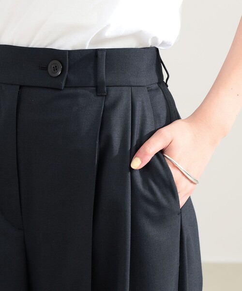 Demi-Luxe BEAMS（デミルクス ビームス）の「エディター東原妙子 × Demi-Luxe BEAMS / ウォッシャブルウール バレルパンツ（その他パンツ・レディース・ネイビー/グレー系その他/ベージュ系その他・38/36）」の18枚目の写真