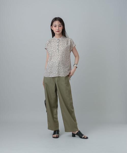 GLOBAL WORK（グローバルワーク）の「MATINEE LINE/ラミーフレンチSLシャツ/678456（シャツ/ブラウス・レディース・ブラック/レオパード/ベージュ・LARGE/MEDIUM）」の10枚目の写真